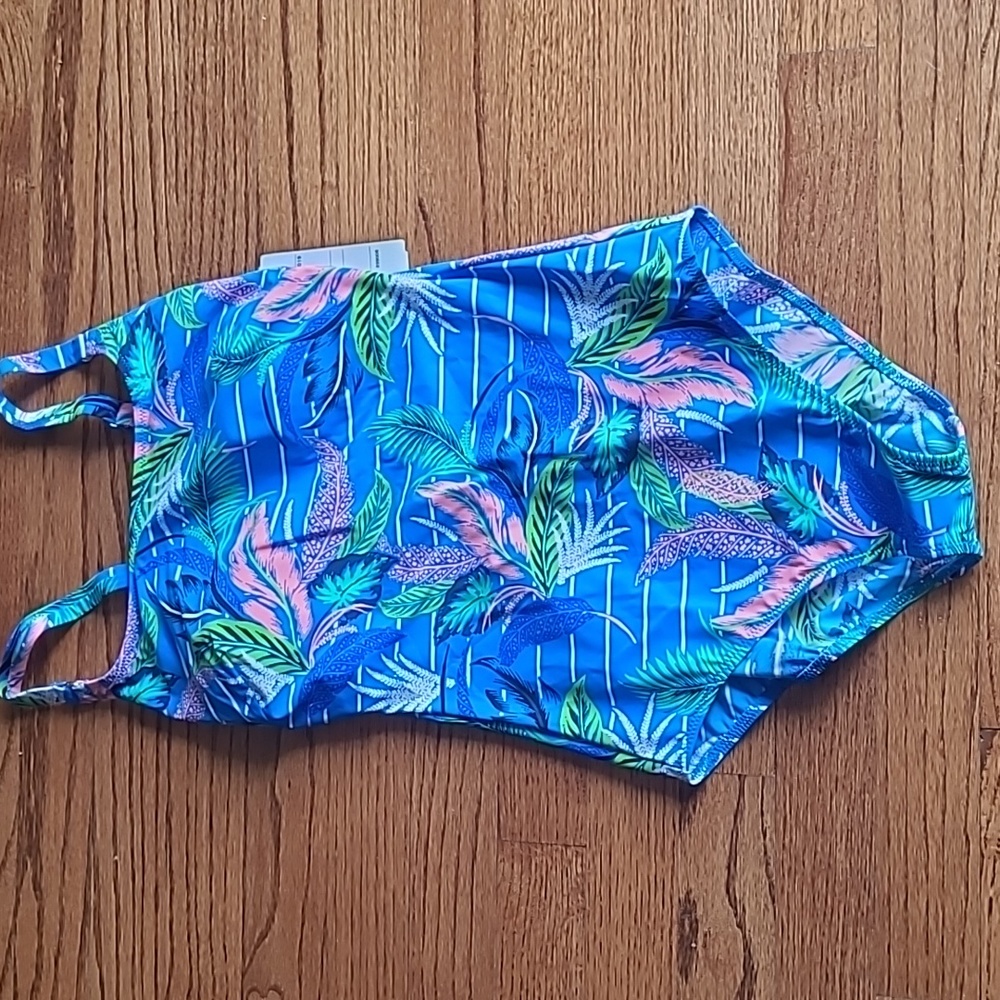 Anita Size 8 34C NEW Blue Green Tropical Print Swimsuit
